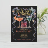Invitation Soirée Halloween Peace Love & Potions (Debout devant)