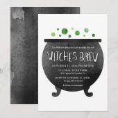 Invitation Soirée Halloween Potions de Sorcières (Devant / Derrière)