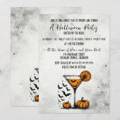Invitation Soirée Halloween Pumpkin Martini (Devant / Derrière)