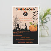 Invitation Soirée Halloween Spectaculaire (Debout devant)