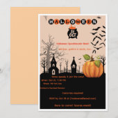 Invitation Soirée Halloween Spectaculaire (Devant / Derrière)
