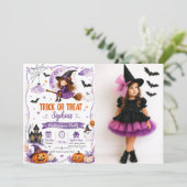 Invitation Soirée Halloween Trick or Treat (Debout devant)