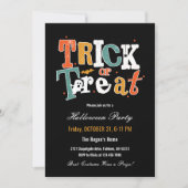 Invitation Soirée Halloween Trick or Treat (Devant)