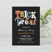 Invitation Soirée Halloween Trick or Treat (Debout devant)