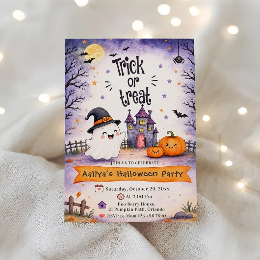 Invitation Soirée Halloween Trick or Treat