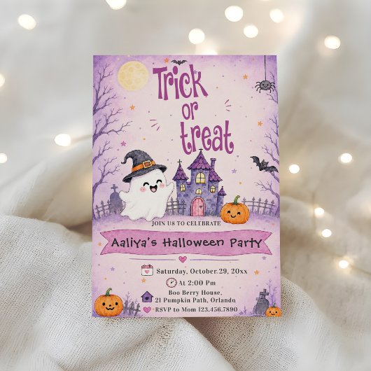 Invitation Soirée Halloween Trick or Treat