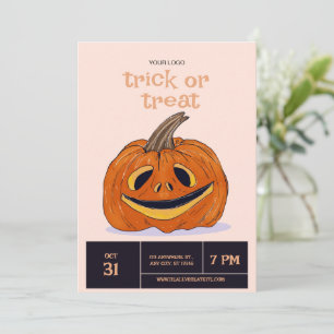 Invitation soirée Halloween Trick Or Treat, nuit d'Halloween