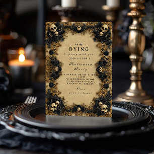 Invitation Soirée Hantée Gothique Ornée Vintage