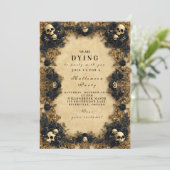 Invitation Soirée Hantée Gothique Ornée Vintage (Debout devant)