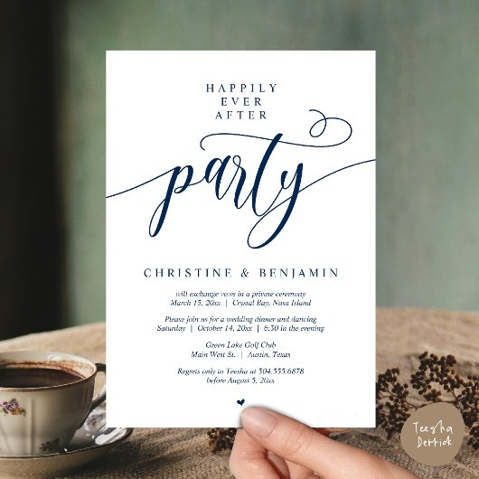 Invitation Soirée Happily Ever After, Script Moderne