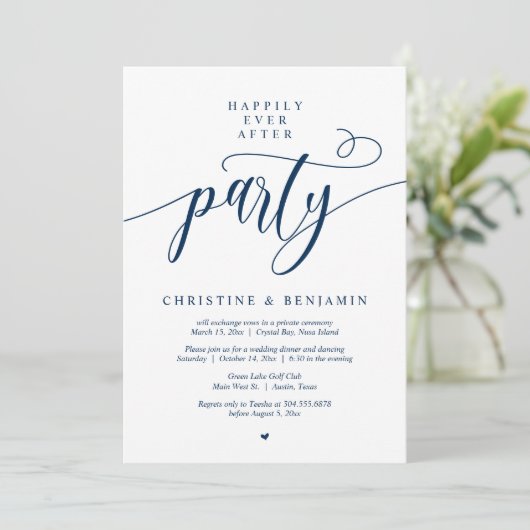 Invitation Soirée Happily Ever After, Script Moderne (Debout devant)