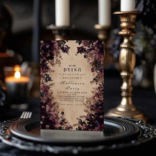 Invitation Soirée Haunée Halloween Garden