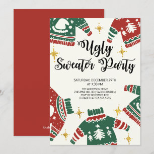 Invitation Soirée hivernale moche mignonne