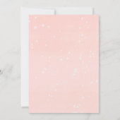 Invitation Soirée hivernale rose or élégant (Dos)