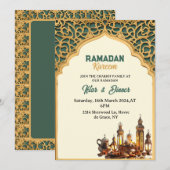 Invitation Soirée Iftar Dîner Ramadan 2025 (Devant / Derrière)
