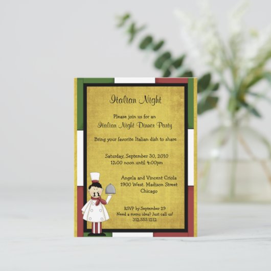 Invitation soirée italienne (Debout devant)