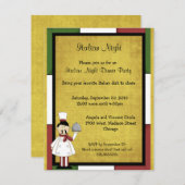 Invitation soirée italienne (Devant / Derrière)
