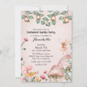 Invitation Soirée Jardin Enchantée Fée Cute (Devant)