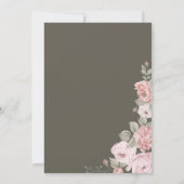 Invitation Soirée Jardin Pink Peony Florals Anniversaire (Dos)