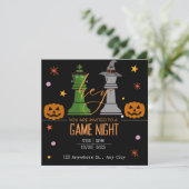 Invitation soirée jeu d'échecs halloween (Debout devant)