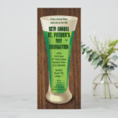 Invitation Soirée Jour de la Saint Patrick de la bière verte (Debout devant)