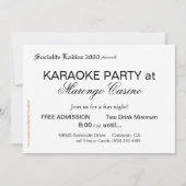 Invitation Soirée karaoké (Dos)