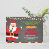 Invitation Soirée karaoke avec thème du Père Noël (Debout devant)