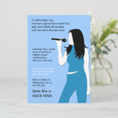 Invitation SOIREE KARAOKÉ Filles en soirée d'anniversaire (Debout devant)