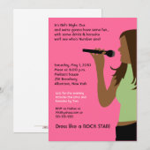 Invitation SOIRÉE KARAOKE Filles en sortie pour une soirée en (Devant / Derrière)