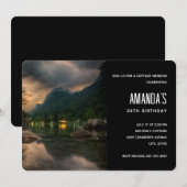 Invitation Soirée Lac Mountain Photographie Anniversaire (Devant / Derrière)