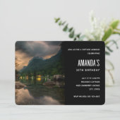 Invitation Soirée Lac Mountain Photographie Anniversaire (Debout devant)