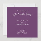 Invitation Soirée Leopard Hen Party (Dos)