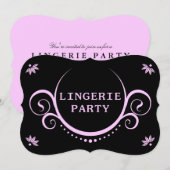 Invitation soirée lingerie élégante (Devant / Derrière)