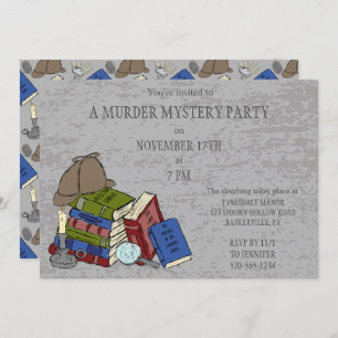 Invitation Soirée Littéraire Murder Mystery