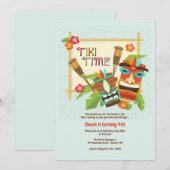 Invitation Soirée Luau Tiki (Devant / Derrière)
