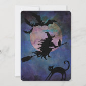 Invitation Soirée Lune avec Wich, fête d'Halloween (Devant)