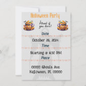 Invitation Soirée Maison Hantée Halloween (Dos)