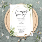 Invitation Soirée Mariage d'Arc d'or rustique