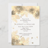 Invitation Soirée mariage de automne de répétition de fleurs (Devant)