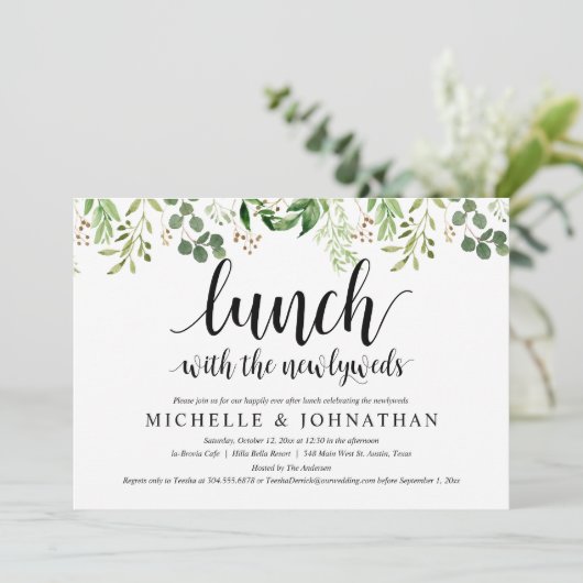 Invitation Soirée Mariage de la verdure (Debout devant)