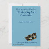 Invitation Soirée mascarade 16 (Dos)