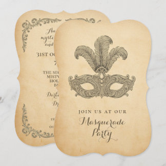Invitation Soirée Mascarade Vintage