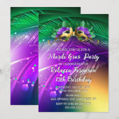 Invitation Soirée masquée de Mardi Gras (Devant / Derrière)