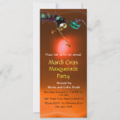 Invitation SOIRÉE MASQUÉE D'HALLOWEEN, Jaune Orange (Dos)