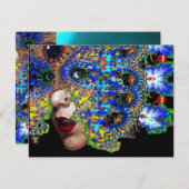 Invitation Soirée Masquée ÉPHÉMÈRE du Mardi Gras , Masque Ble (Devant / Derrière)