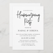 Invitation Soirée ménagère minimaliste moderne élégante (Devant / Derrière)