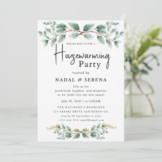 Invitation Soirée ménagère minimaliste moderne élégante (Debout devant)