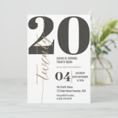 Invitation Soirée Minimaliste 30e anniversaire (Debout devant)