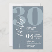 Invitation Soirée Minimaliste 30e anniversaire (Devant)