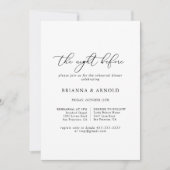 Invitation Soirée Minimaliste Chic Avant Le Dîner De Répétiti (Devant)